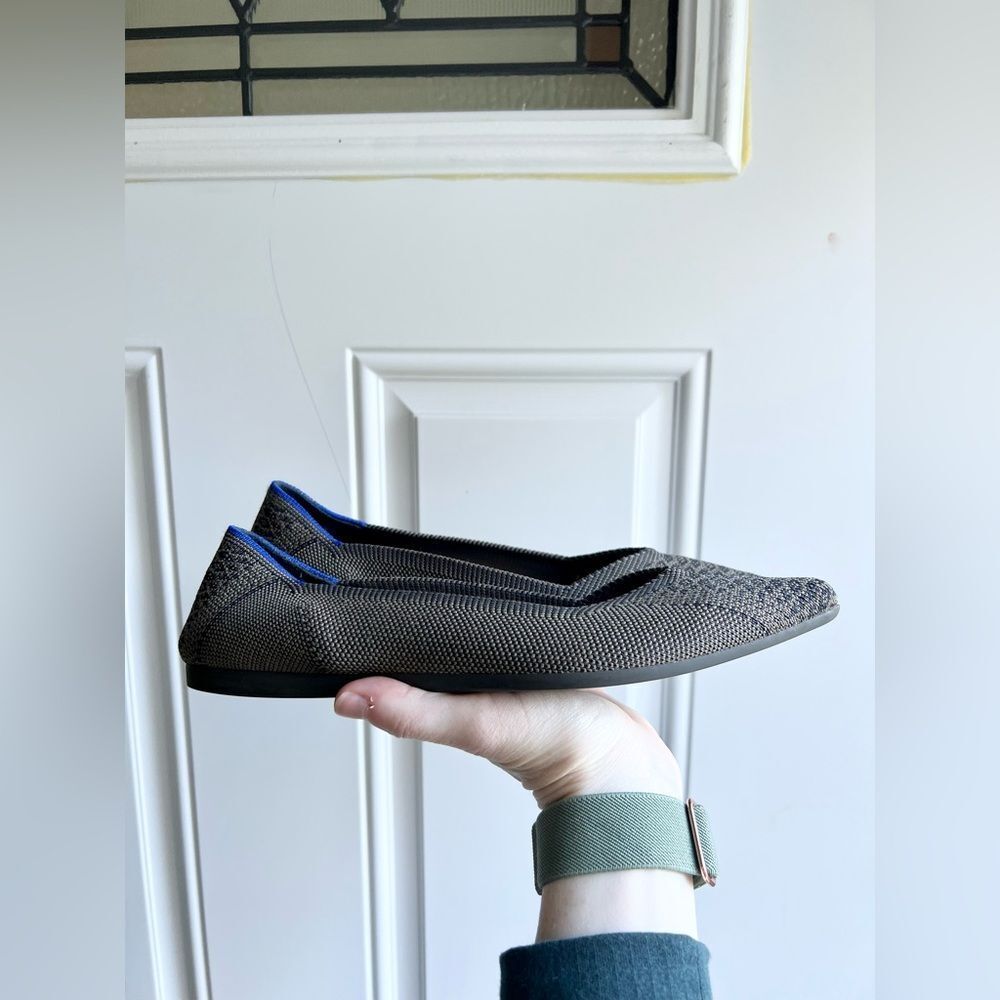 Rothy’s The Point Flats RARE Walnut Python Print - Picture 4 of 9